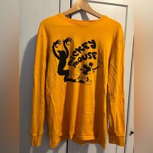 Disney Mickey Mouse Bright Yellow Crewneck Tee
